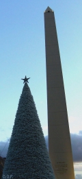 Navidad en el obelisco.